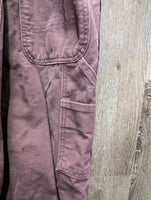 Hvy Canvas Lined Overalls "Cheval Rouge" *gc, mnr stains, clean, faded, holey bottom edges
