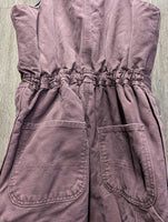 Hvy Canvas Lined Overalls "Cheval Rouge" *gc, mnr stains, clean, faded, holey bottom edges
