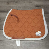Dressage Quilt Saddle Pad, tabs *gc, faded, puckers, clean, stains, dingy, older, rubs, pills
