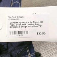 Nylon Stable Sheet, tail *vgc, clean, mnr residue, hair, threads & snags
