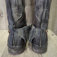 Dress Boots *gc, rubs, scuffs, unstitched seams, scratches, cracked edges
