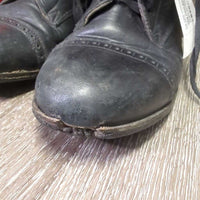 Field Boots, Pull on *gc/fair, UNSTITCHED seams, older, rubs, clean, faded, scuffs, replaced laces, CHIPPED toes
