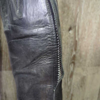 Field Boots, Pull on *gc/fair, UNSTITCHED seams, older, rubs, clean, faded, scuffs, replaced laces, CHIPPED toes
