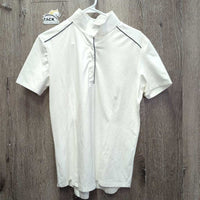 SS Jersey Show Shirt, 1/3 Snap Up, snap collar *vgc, seam puckers, older?
