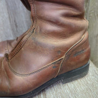 Dress Boots, Front Zips & Buckles, Fleece Lined, Black Air Forms, Tan Boot bag *gc, clean, faded, rubs, scratches, stains
