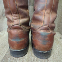 Dress Boots, Front Zips & Buckles, Fleece Lined, Black Air Forms, Tan Boot bag *gc, clean, faded, rubs, scratches, stains
