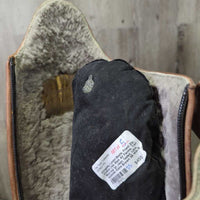 Dress Boots, Front Zips & Buckles, Fleece Lined, Black Air Forms, Tan Boot bag *gc, clean, faded, rubs, scratches, stains
