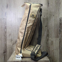 Dress Boots, Front Zips & Buckles, Fleece Lined, Black Air Forms, Tan Boot bag *gc, clean, faded, rubs, scratches, stains
