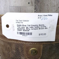 Tall Country Boots, Top Lace *gc, rubs, faded, scuffs, scratches, dirty, scrapes
