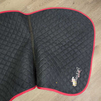 Quilt Jumper Pad, piping, "Tackaberry Farm" *vgc, clean, mnr pills, threads, hair, puckers
