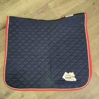 Quilt Dressage Baby Pad, piping, "MKM" *vgc, clean, mnr hair, threads, rubs, faded, puckers, stains, pills
