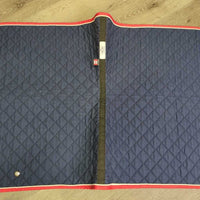 Quilt Dressage Baby Pad, piping, "MKM" *vgc, clean, mnr hair, threads, rubs, faded, puckers, stains, pills
