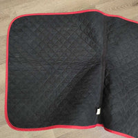 Quilt Dressage Baby Pad, piping, "MKM" *vgc, clean, mnr hair, threads, rubs, faded, puckers, stains, pills

