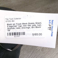 Mesh Stable Sheet, 0 legs/tail *vgc, mnr film, pills, hair, threads, rubs, shavings, dirt
