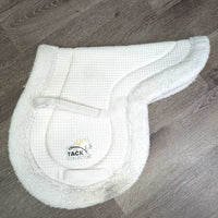 Fitted Waffle Weave Hunter Fleece Pad *gc, clean, mnr hair, clumpy, pills, stains, threads, dingy
