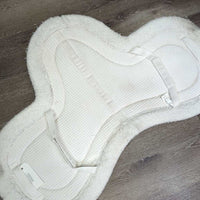 Fitted Waffle Weave Hunter Fleece Pad *gc, clean, mnr hair, clumpy, pills, stains, threads, dingy

