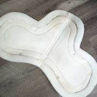 Fitted Waffle Weave Hunter Fleece Pad *gc, clean, mnr hair, clumpy, pills, stains, threads, dingy
