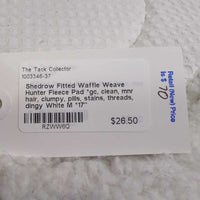 Fitted Waffle Weave Hunter Fleece Pad *gc, clean, mnr hair, clumpy, pills, stains, threads, dingy
