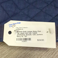 Quilt Jumper Baby Pad *gc, clean, mnr hair, faded, unstitched, threads, rubs, puckers
