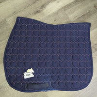 Quilt Jumper Pad, heart stitching *gc, clean, holey edges, pills, mnr hair, faded, puckers, dust
