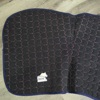 Quilt Jumper Pad, heart stitching *gc, clean, holey edges, pills, mnr hair, faded, puckers, dust
