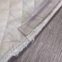 Quilt Jumper Baby Pad *gc/fair, clean, torn edges, rubs, mnr hair, faded, stains, puckers
