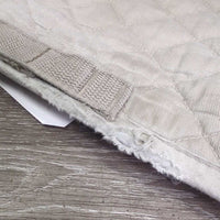 Quilt Jumper Baby Pad *gc/fair, clean, torn edges, rubs, mnr hair, faded, stains, puckers
