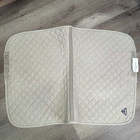 Quilt Jumper Baby Pad *gc/fair, clean, torn edges, rubs, mnr hair, faded, stains, puckers
