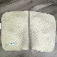 Quilt Jumper Baby Pad *gc/fair, clean, torn edges, rubs, mnr hair, faded, stains, puckers
