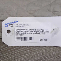 Quilt Jumper Baby Pad *gc/fair, clean, torn edges, rubs, mnr hair, faded, stains, puckers
