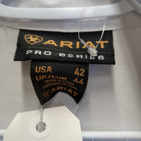 LS Show Shirt, attached Snap Collar *gc, older, pit stains, mnr pills & rubs
