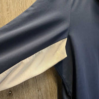 LS Sun Shirt, 1/4 Zip Up, Mesh Sleeves *gc, pit stains, snags, marks, older

