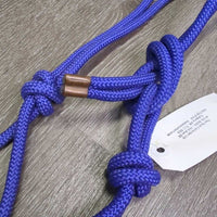 Thick Stiff Nylon Halter, Rawhide Noseband, attached Lead Rope, Tags *new
