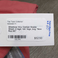 Hvy Cotton Stable Sheet, 2 legs, tail, tags, bag *New
