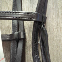 Tooled Leather Headstall, 2 laces, Narrow Adjustable Loop Reins, snaps *like new
