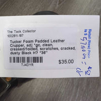 Foam Padded Leather Crupper, adj *gc, clean, creased/folded, scratches, cracked, dusty
