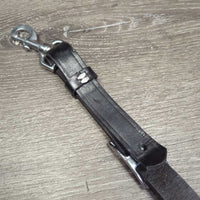 Adjustable Narrow Double Leather Breastplate, snaps *vgc, clean, thin & hairy fleece
