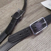 Adjustable Narrow Double Leather Breastplate, snaps *vgc, clean, thin & hairy fleece
