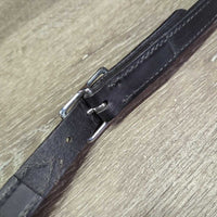 Adjustable Narrow Double Leather Breastplate, snaps *vgc, clean, thin & hairy fleece
