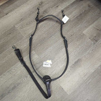 Adjustable Narrow Double Leather Breastplate, snaps *vgc, clean, thin & hairy fleece
