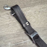 Adjustable Narrow Double Leather Breastplate, snaps *vgc, clean, thin & hairy fleece
