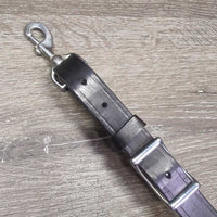 Adjustable Narrow Double Leather Breastplate, snaps *vgc, clean, thin & hairy fleece
