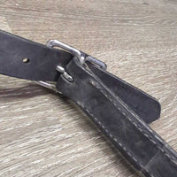 Adjustable Narrow Double Leather Breastplate, snaps *vgc, clean, thin & hairy fleece
