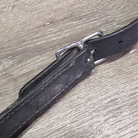 Adjustable Narrow Double Leather Breastplate, snaps *vgc, clean, thin & hairy fleece
