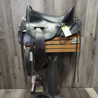 17" *W 6/6.25 Tucker Gen II "Tevis" Endurance Saddle, 2x: Hobble Straps, Endurance Stirrups & Latigos, Padded Perforated Seat, Serial # 151-710-6153-4C 2013 1990
