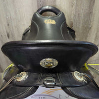 17" *W 6/6.25 Tucker Gen II "Tevis" Endurance Saddle, 2x: Hobble Straps, Endurance Stirrups & Latigos, Padded Perforated Seat, Serial # 151-710-6153-4C 2013 1990
