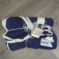 Hvy Cotton Stable Sheet *gc, clean, 0 legs/tail, repairs, older, missing ring, mnr threads, faded, puckers, holes
