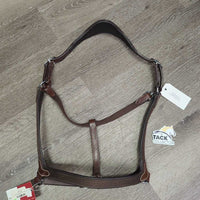 Padded Anatomical Leather & Nylon Halter, adj, snap, tag *new
