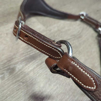 Padded Anatomical Leather & Nylon Halter, adj, snap, tag *new
