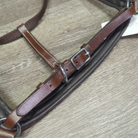 Padded Anatomical Leather & Nylon Halter, adj, snap, tag *new
